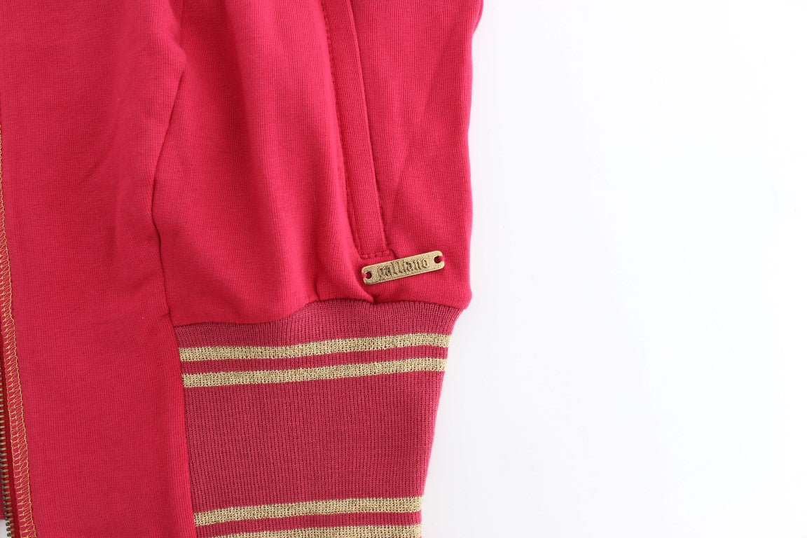 John Galliano Pink Mock Zip Cardigan Sweatshirt Sweater