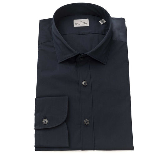 Bagutta Blue Cotton Men's Shirt