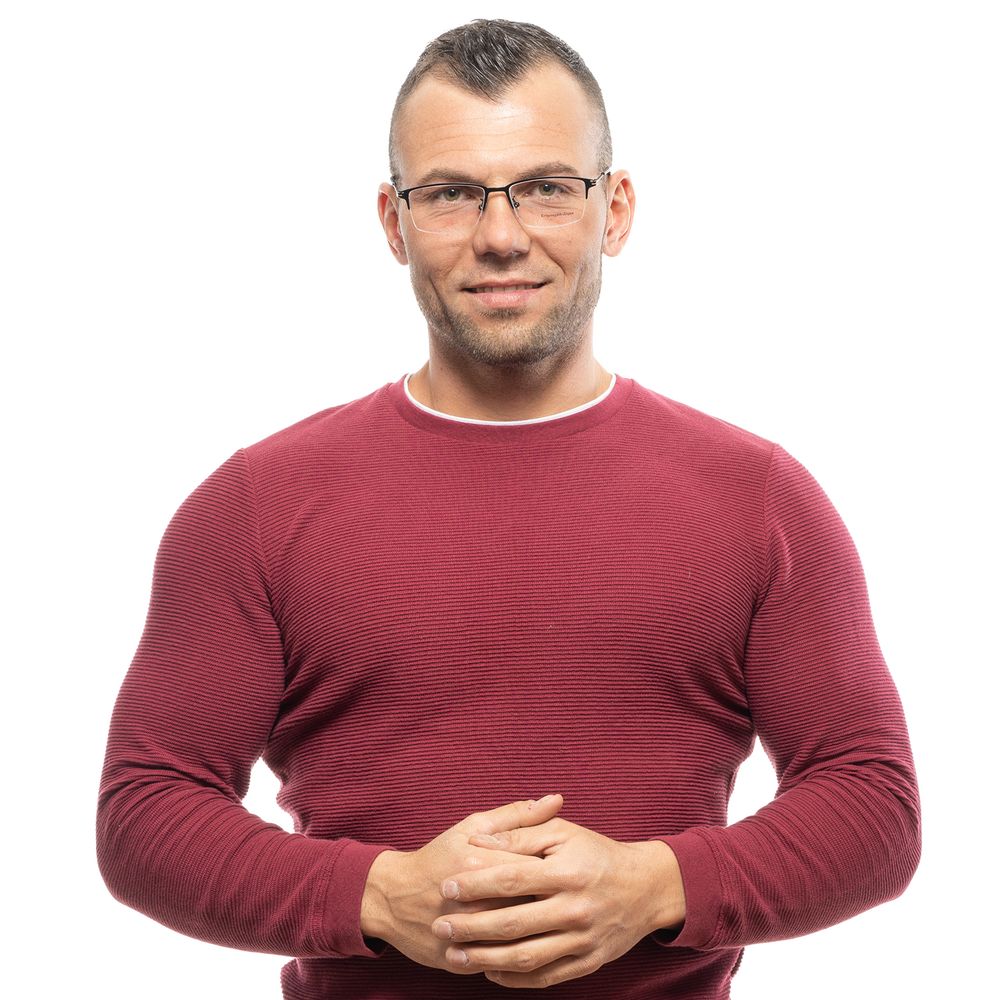 Ermenegildo Zegna Black Metal Glasses (Frames)