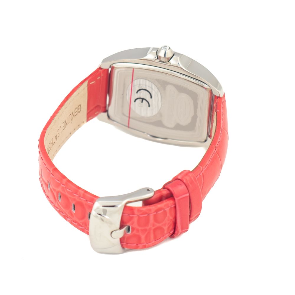 Chronotech Red Leather Dress Watch