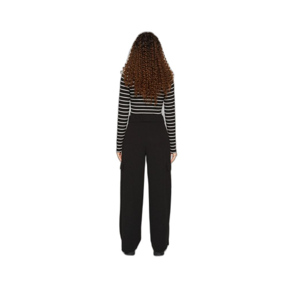 Jacqueline De Yong Black Polyester Casual Pants