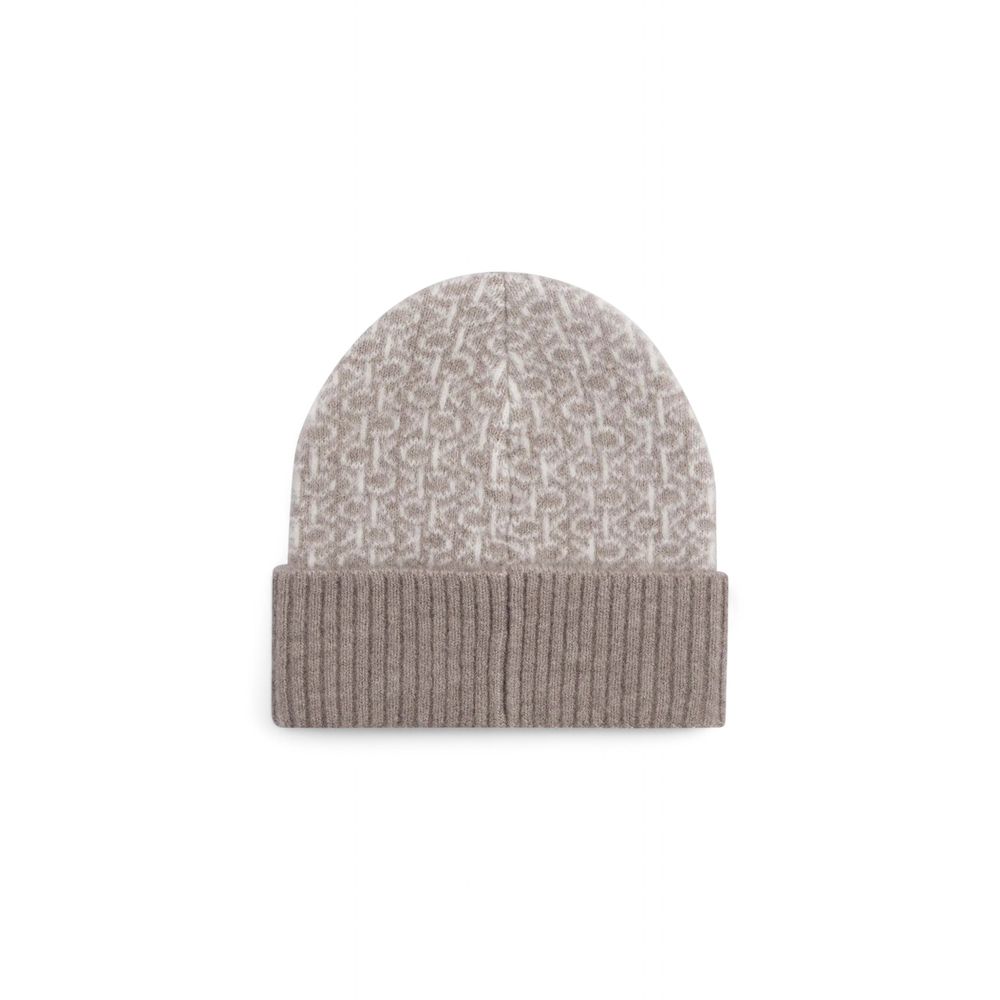 Calvin Klein Beige Alpaca Leather Cap (Baseball Hat)