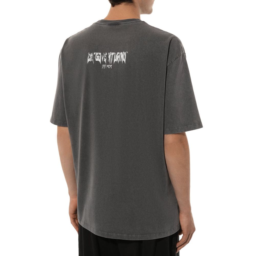 Diego Venturino Gray Cotton T-Shirt