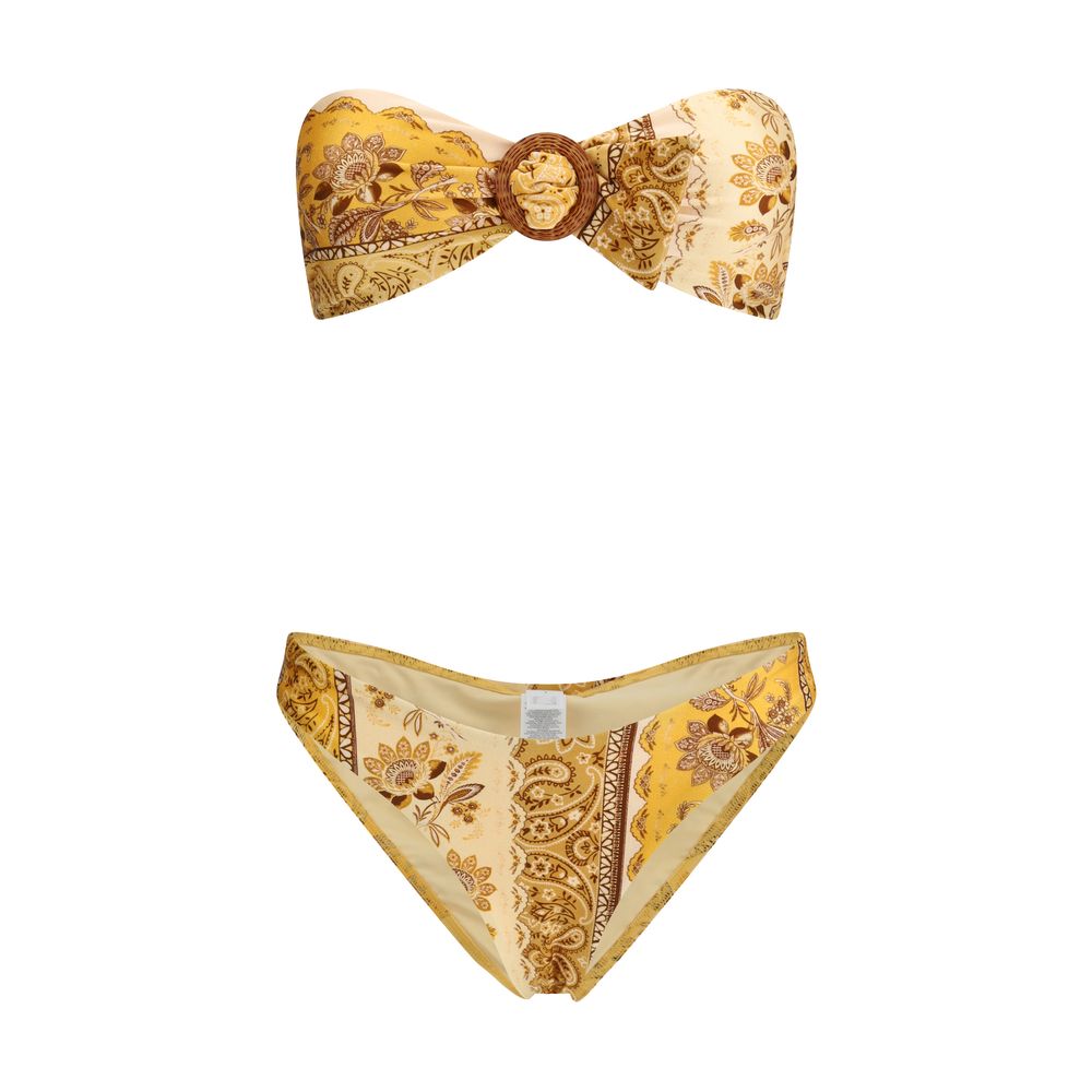 Zimmermann Yellow Lycra Bikini