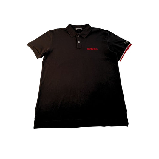 Iceberg Black Cotton Men Polo Shirt