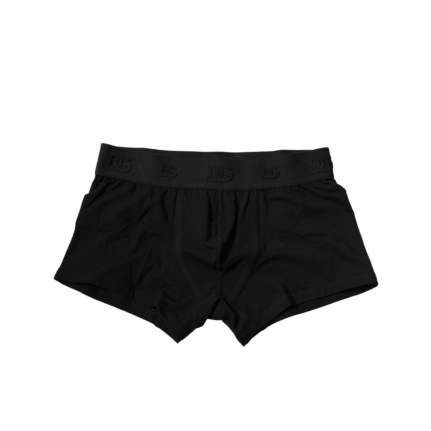 Dolce & Gabbana Black Cotton Stretch Regular Boxer Underwear