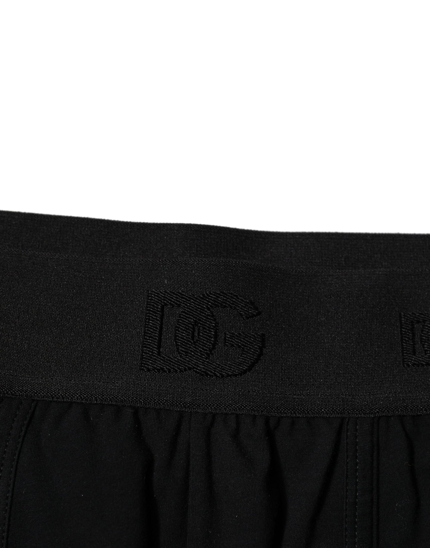 Dolce & Gabbana Black Cotton Stretch Regular Boxer Underwear