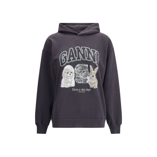 Ganni Gray Cotton Sweatshirt