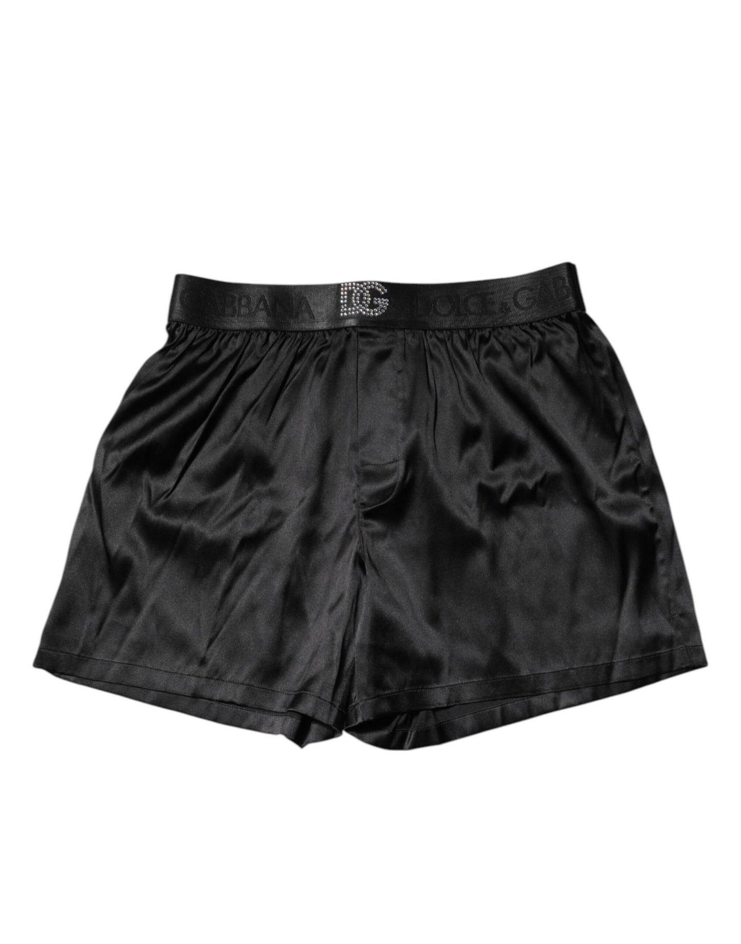Dolce & Gabbana Black Logo Waist Regular Boxer Shorts Underwear