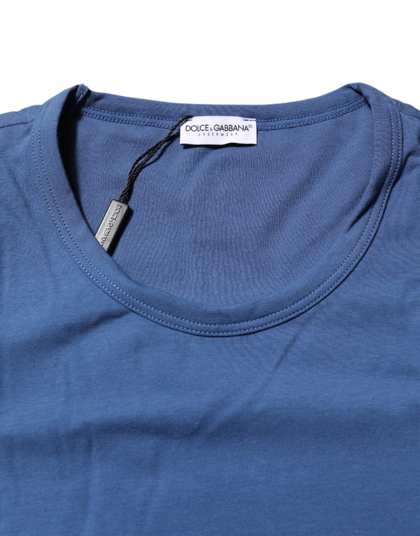 Dolce & Gabbana Blue Cotton Men Round Neck Underwear T-shirt