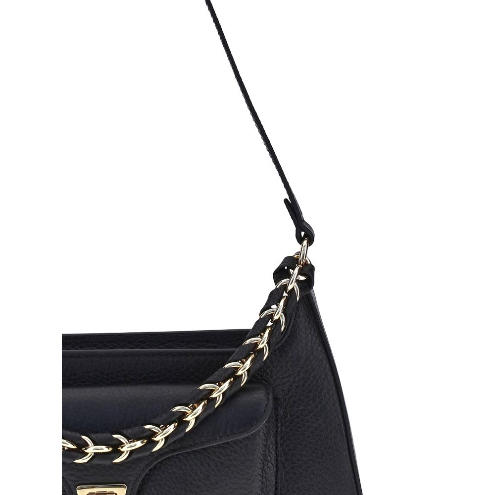 Coccinelle Black Calf Leather Bos Taurus Shoulder Bag