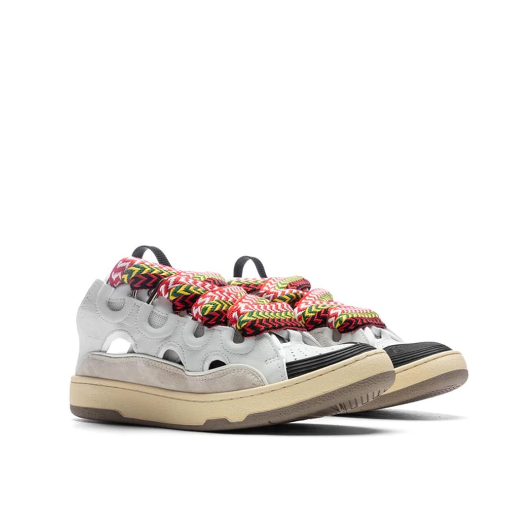 Lanvin White Calfskin Platform Sneakers