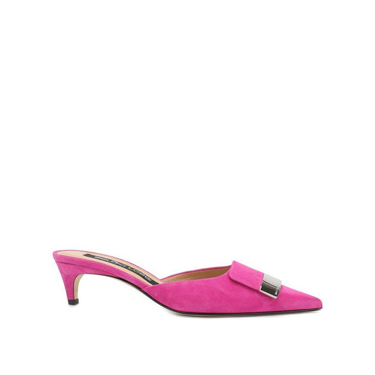 Sergio Rossi Multicolor Calfskin Mules