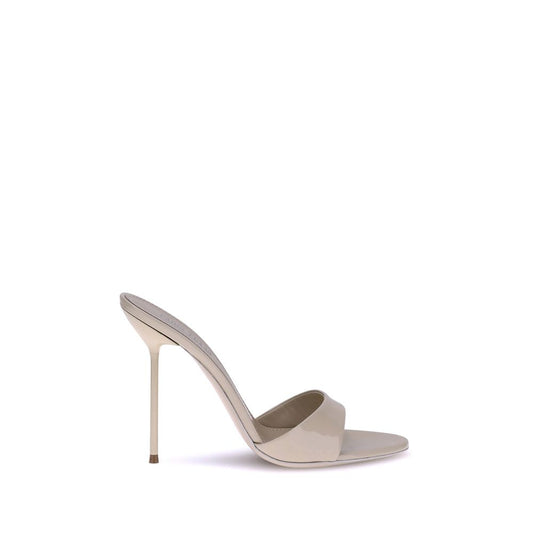 Paris Texas Beige Calf Leather Bos Taurus Stiletto Heel Sandals