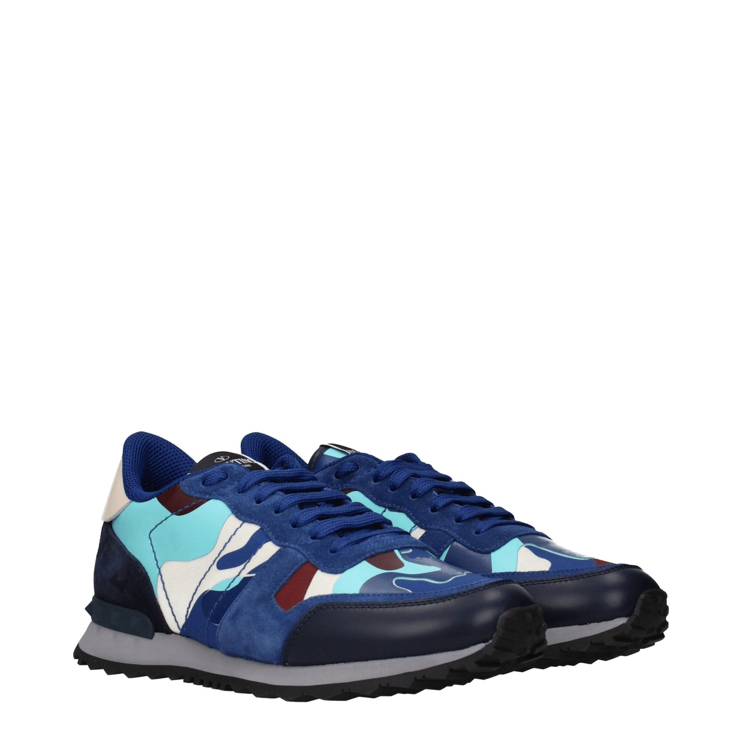 Valentino Garavani Blue Leather Athletic Sneakers