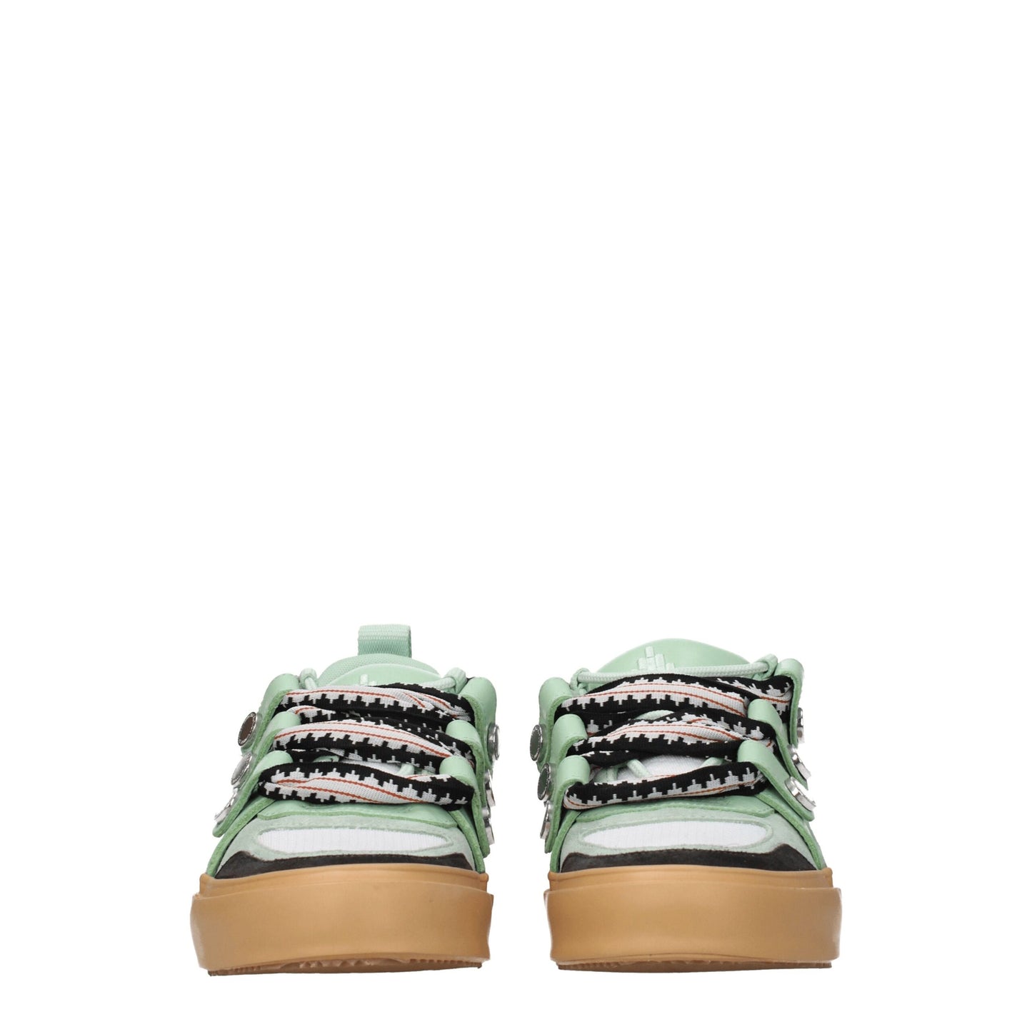 Marcelo Burlon Green Leather Low Top Sneakers