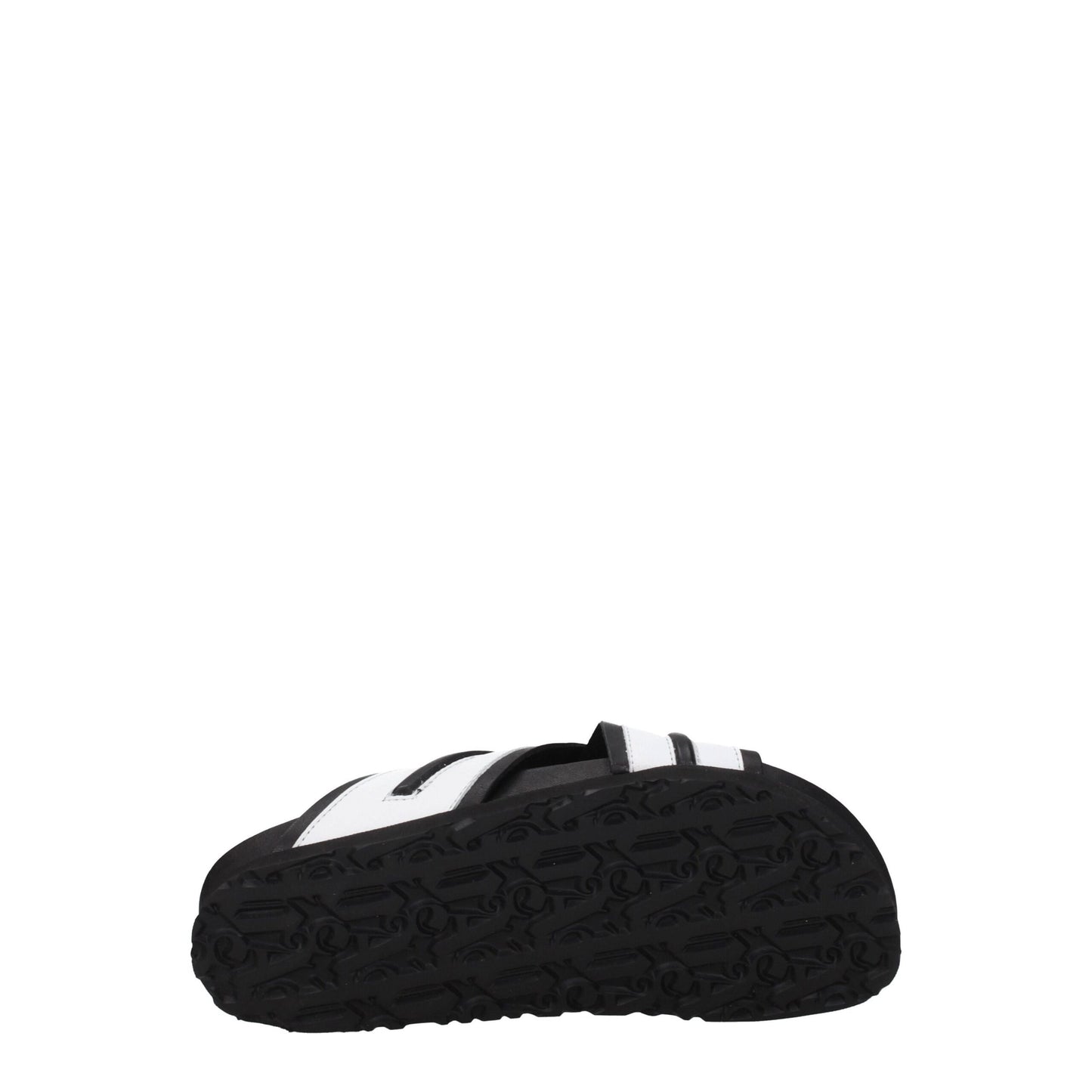 Palm Angels White Leather Slippers