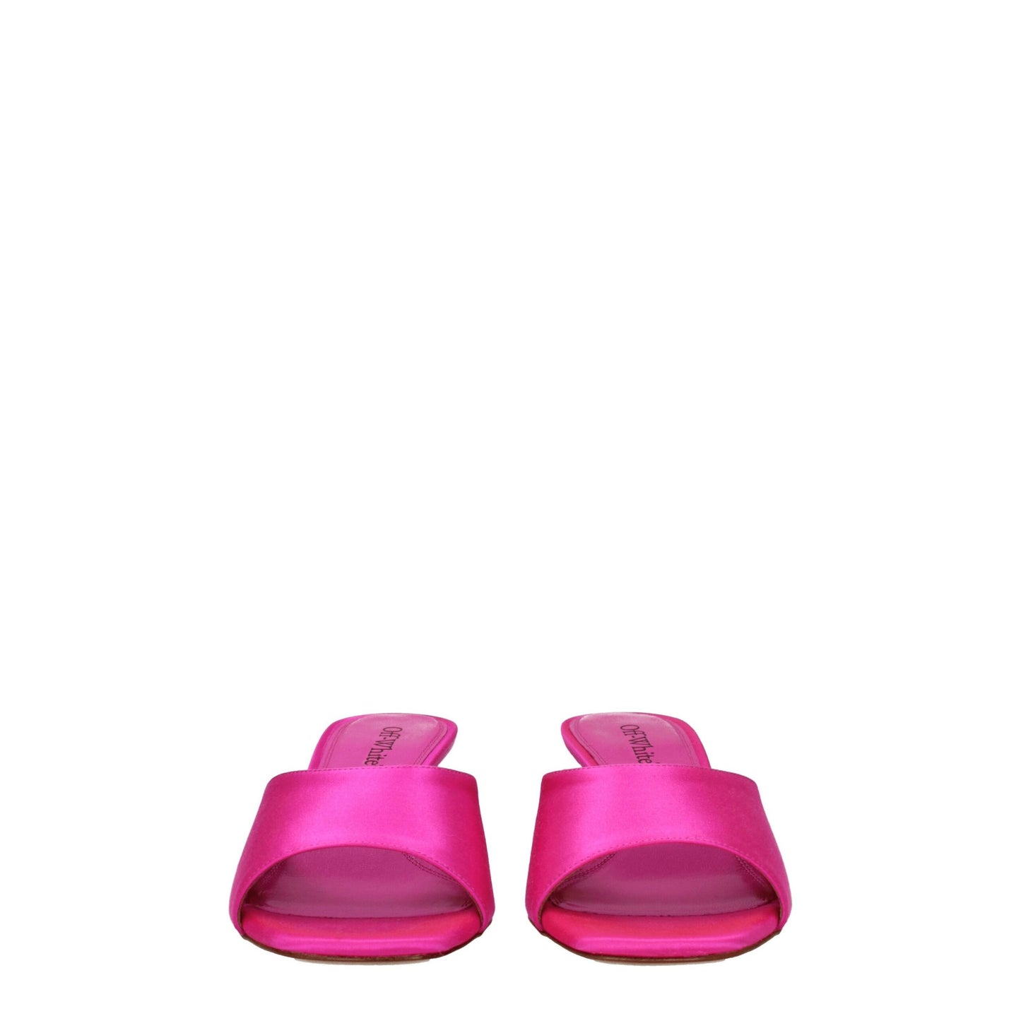 Off-White Pink Satin Stiletto Heel Sandals