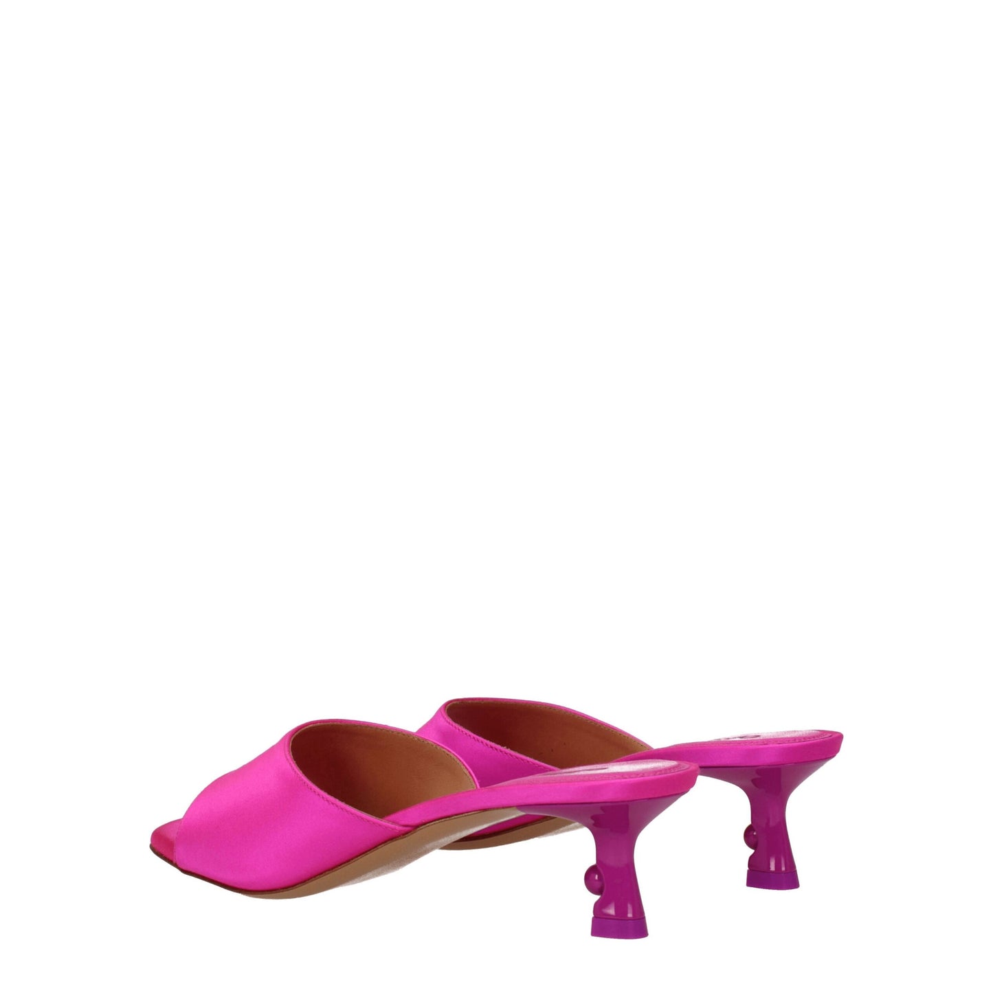 Off-White Pink Satin Stiletto Heel Sandals