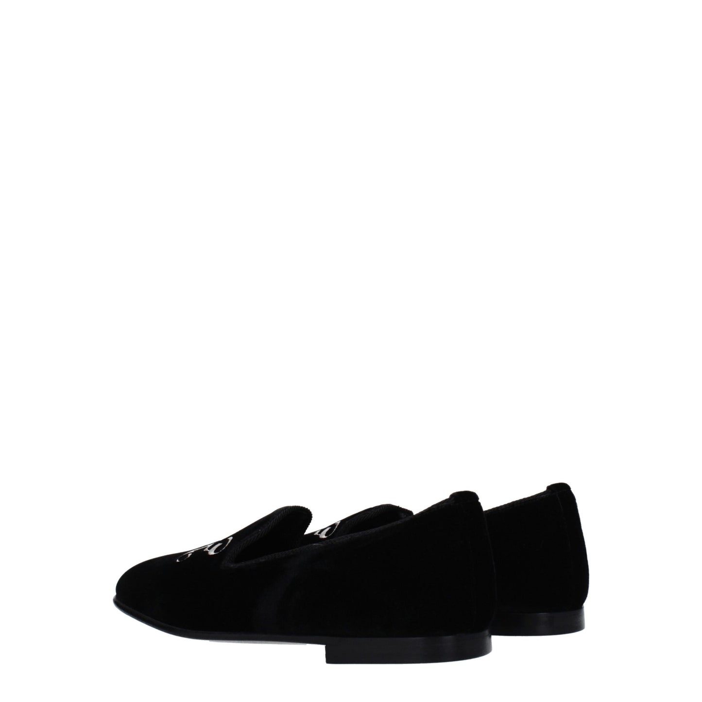 Palm Angels Black Velvet Slip-On Loafers