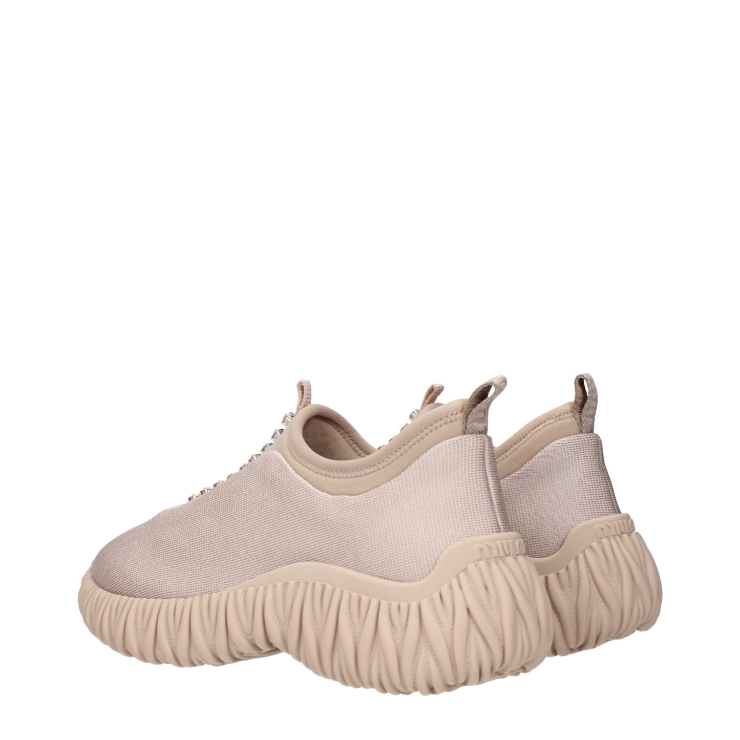 Miu Miu Beige Fabric Sneakers