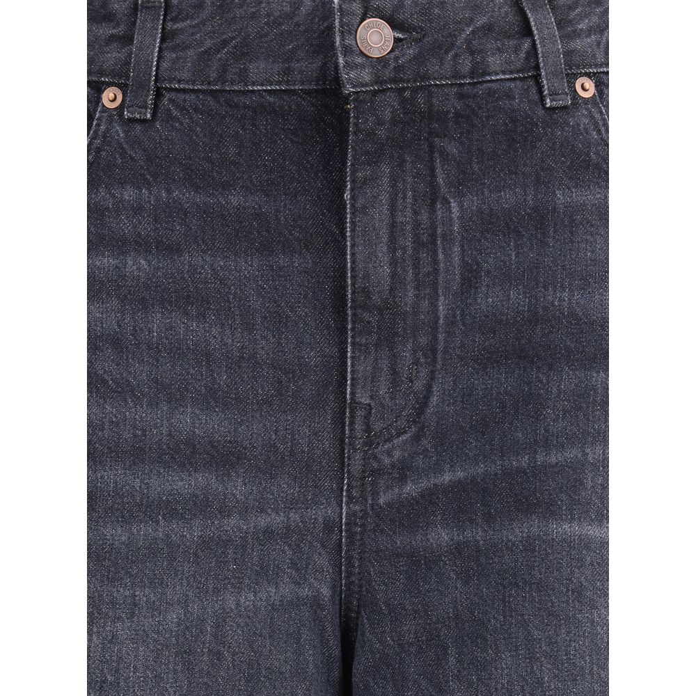 Chloé Black Cotton Flared Jeans