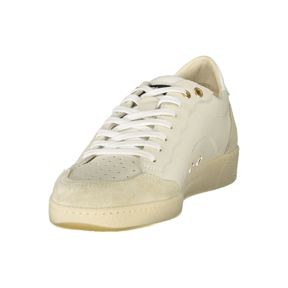 Blauer White Leather Men Sneaker