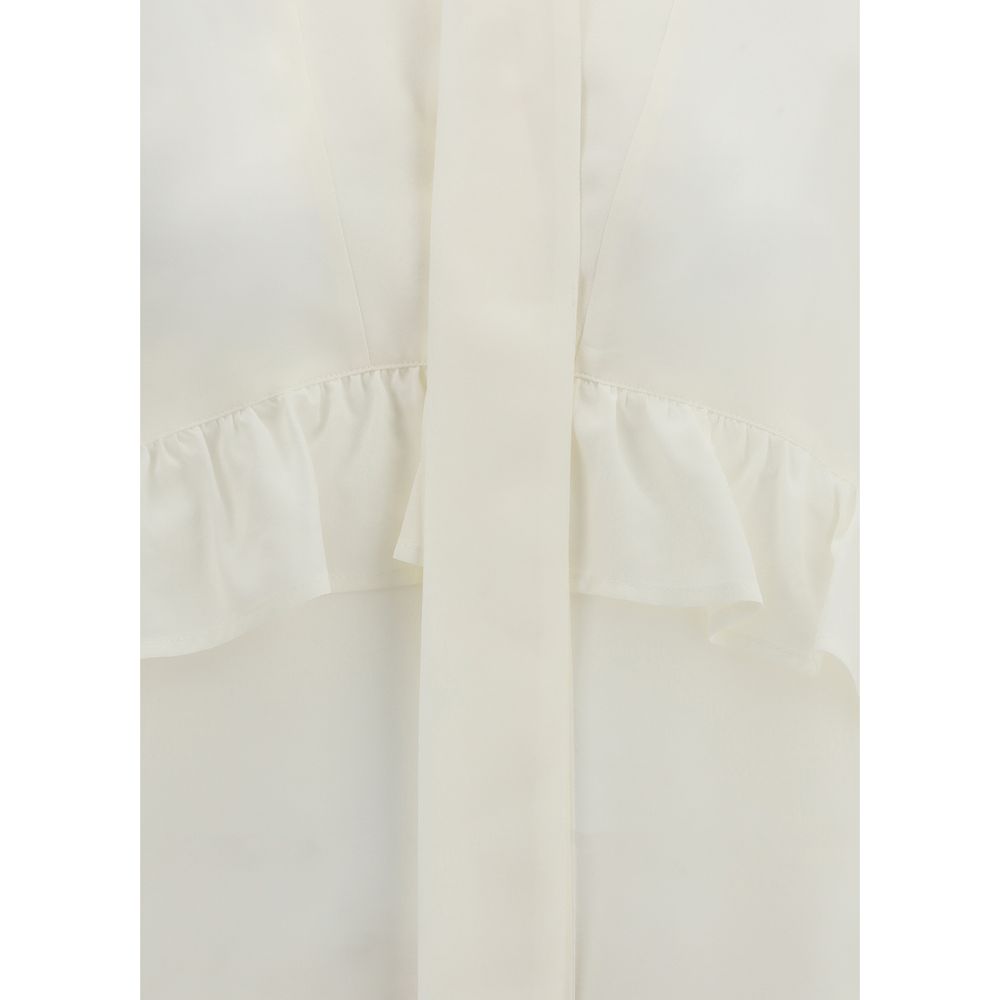 P.A.R.O.S.H. Cream Silk Blouse