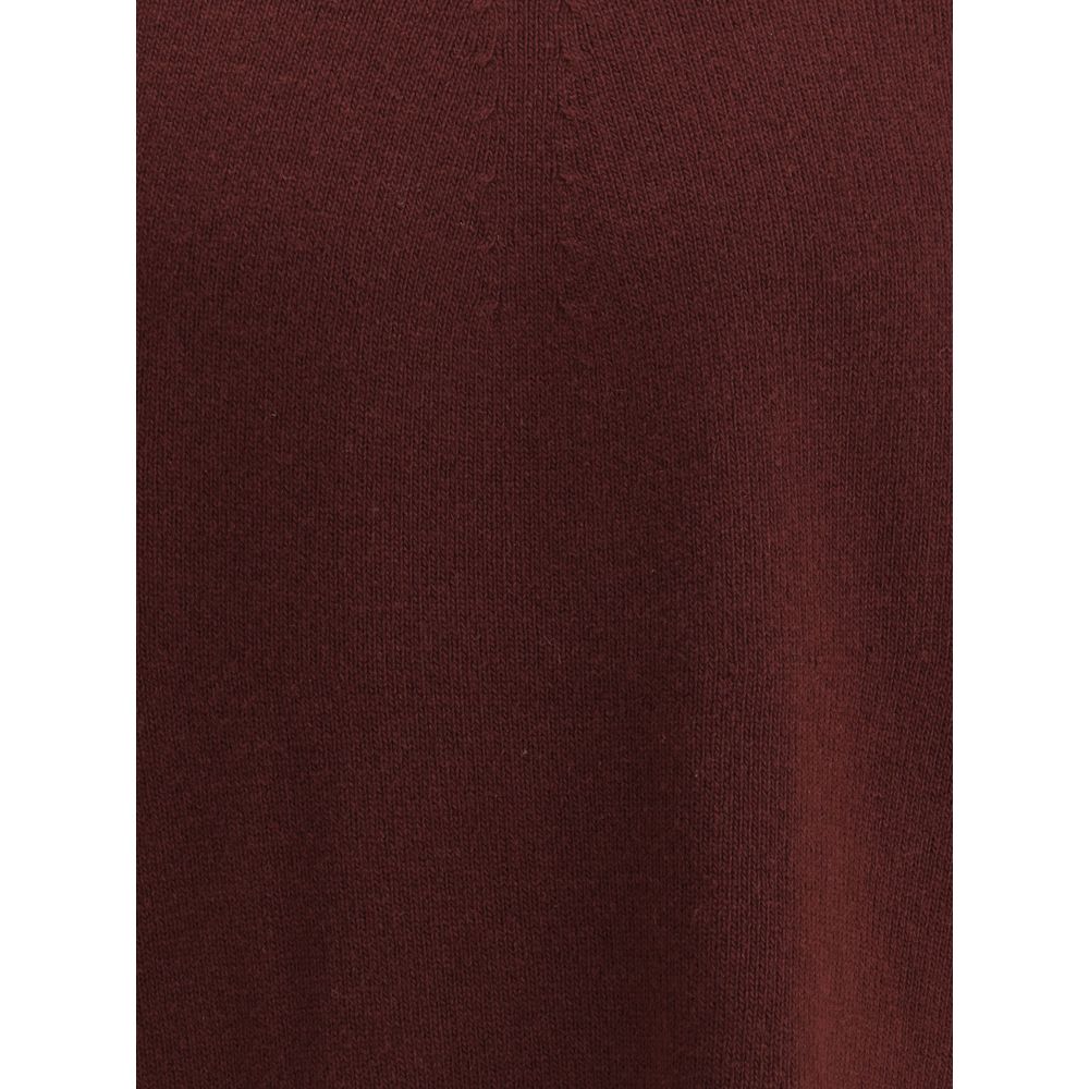 Jil Sander Bordeaux Fleece Wool Sweatshirt