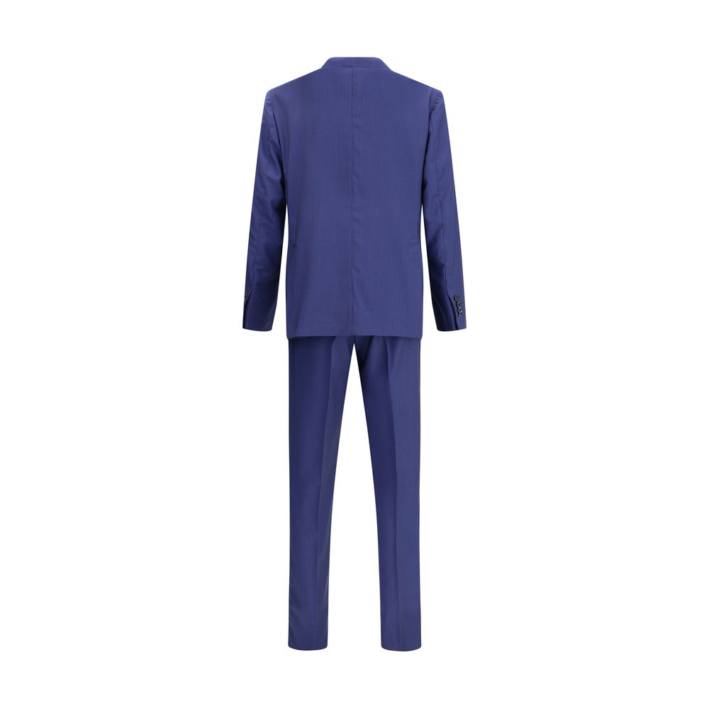 Gi Capri Blue Fleece Wool Suits And Blazer
