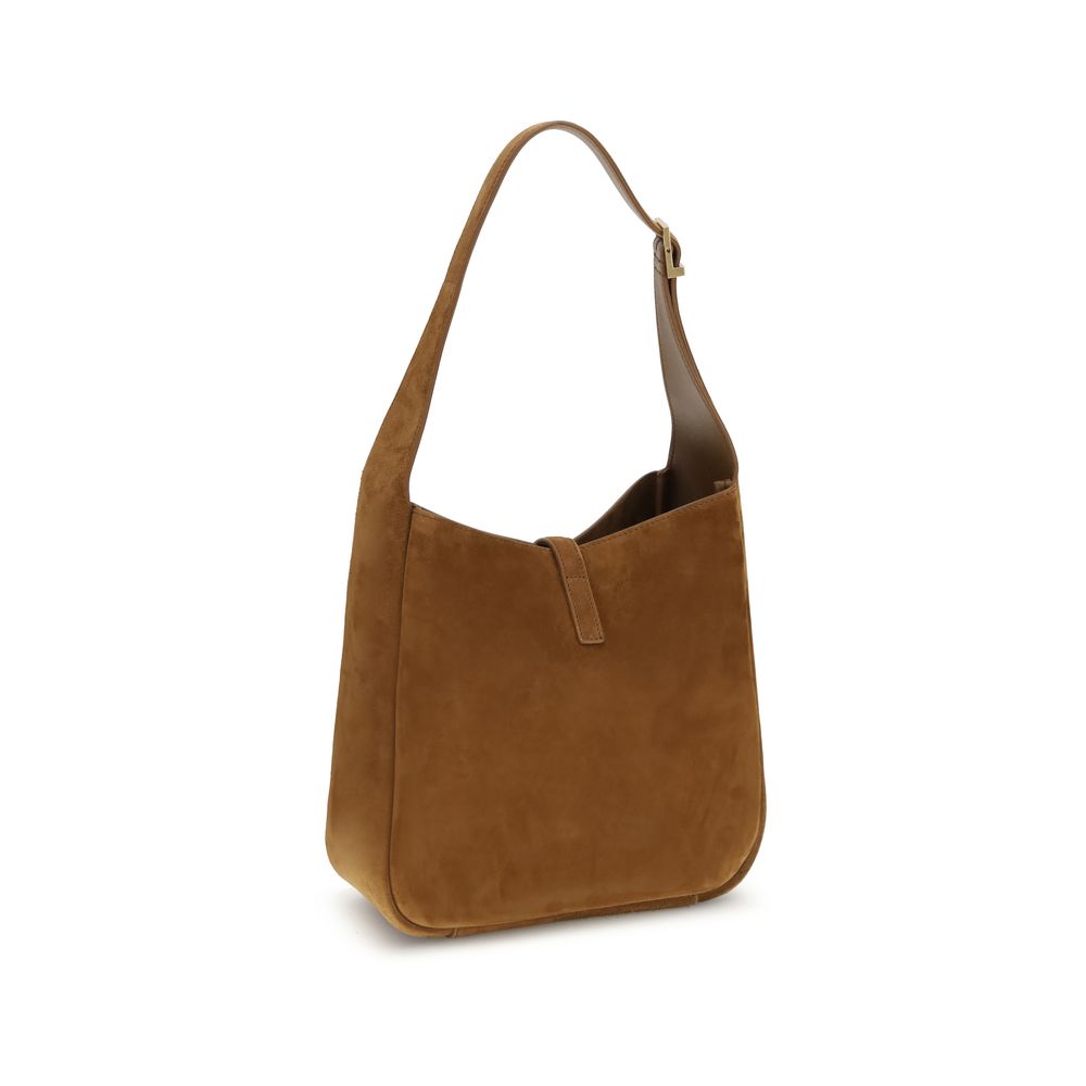 Saint Laurent Brown Calf Leather Bos Taurus Shoulder Bag