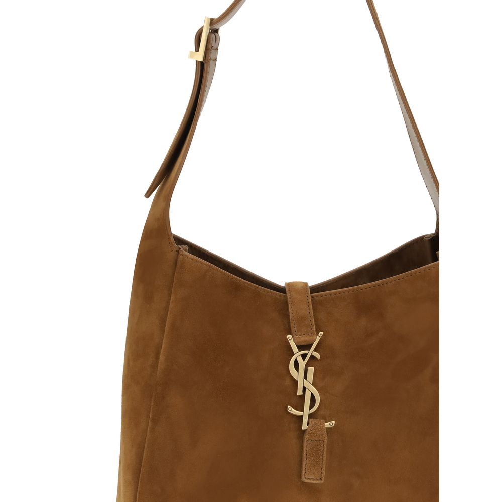 Saint Laurent Brown Calf Leather Bos Taurus Shoulder Bag