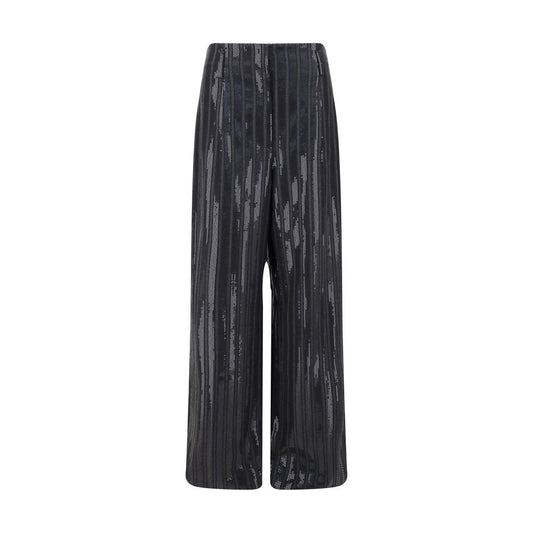 Brunello Cucinelli Gray Fleece Wool Casual Pants