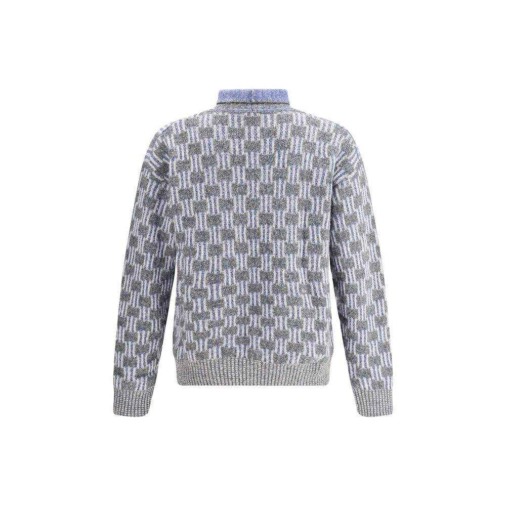 Giorgio Armani Light Blue Cotton Turtleneck
