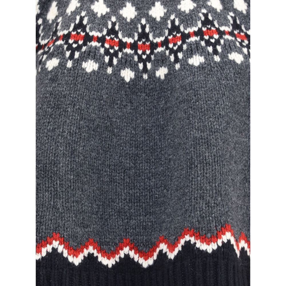Alanui Gray Fleece Wool Sweatshirt