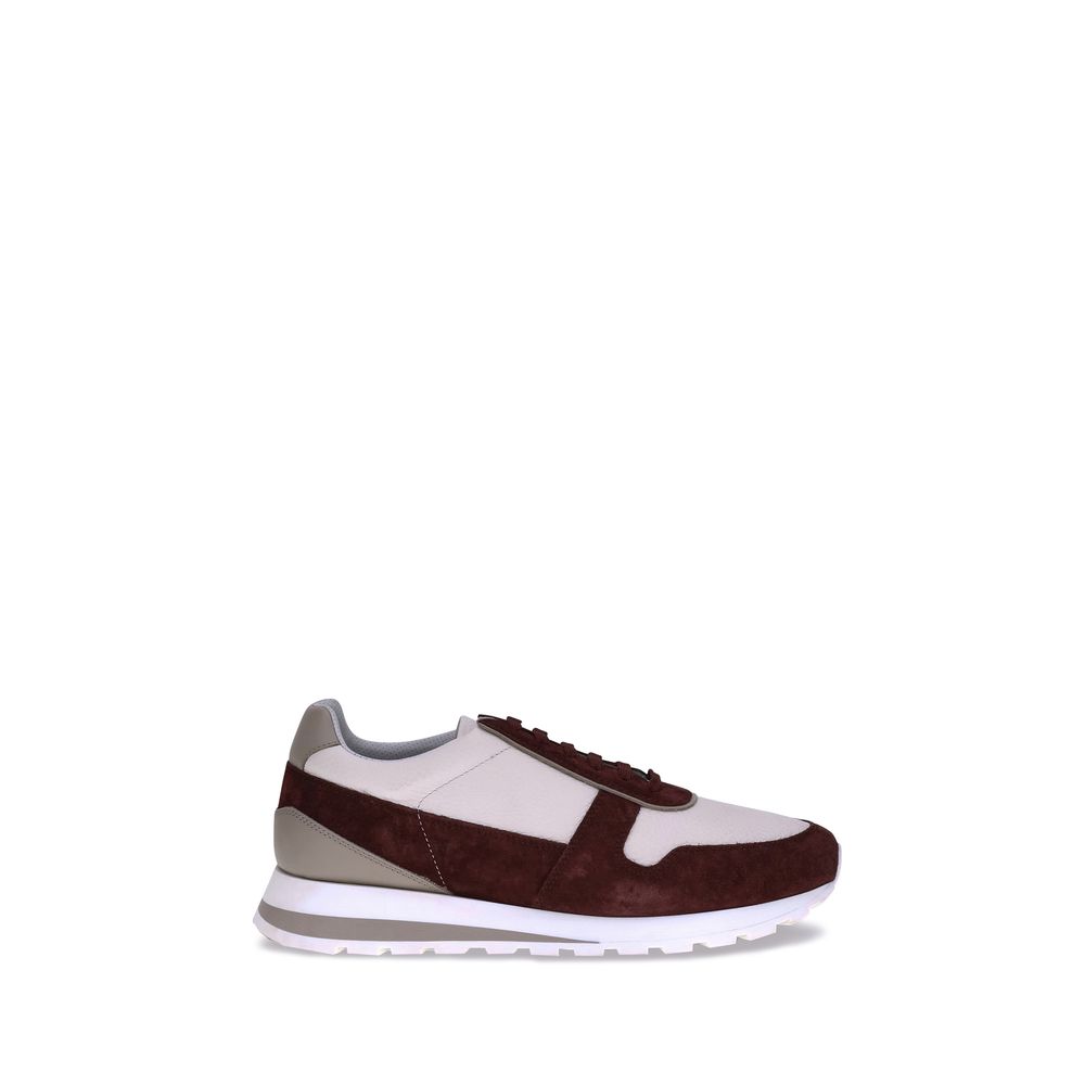 Brunello Cucinelli Multicolor Calf Leather Bos Taurus Platform Sneakers