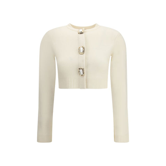 Self-Portrait Cream Wool Cardigan