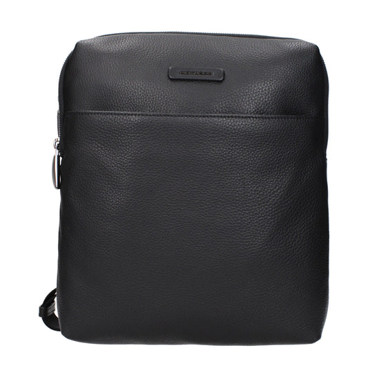 Piquadro Black Leather Crossbody Bag