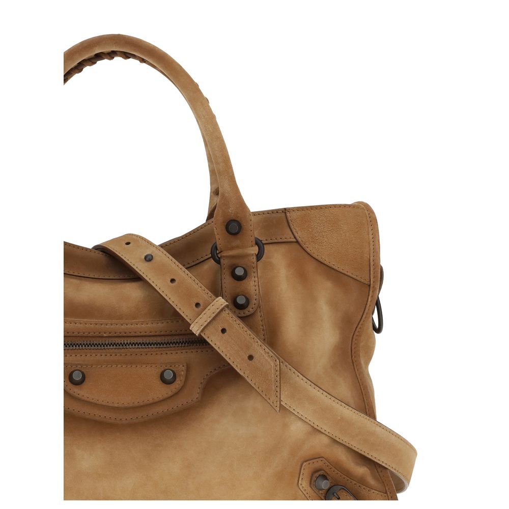 Balenciaga Beige Calf Leather Bos Taurus Handbag