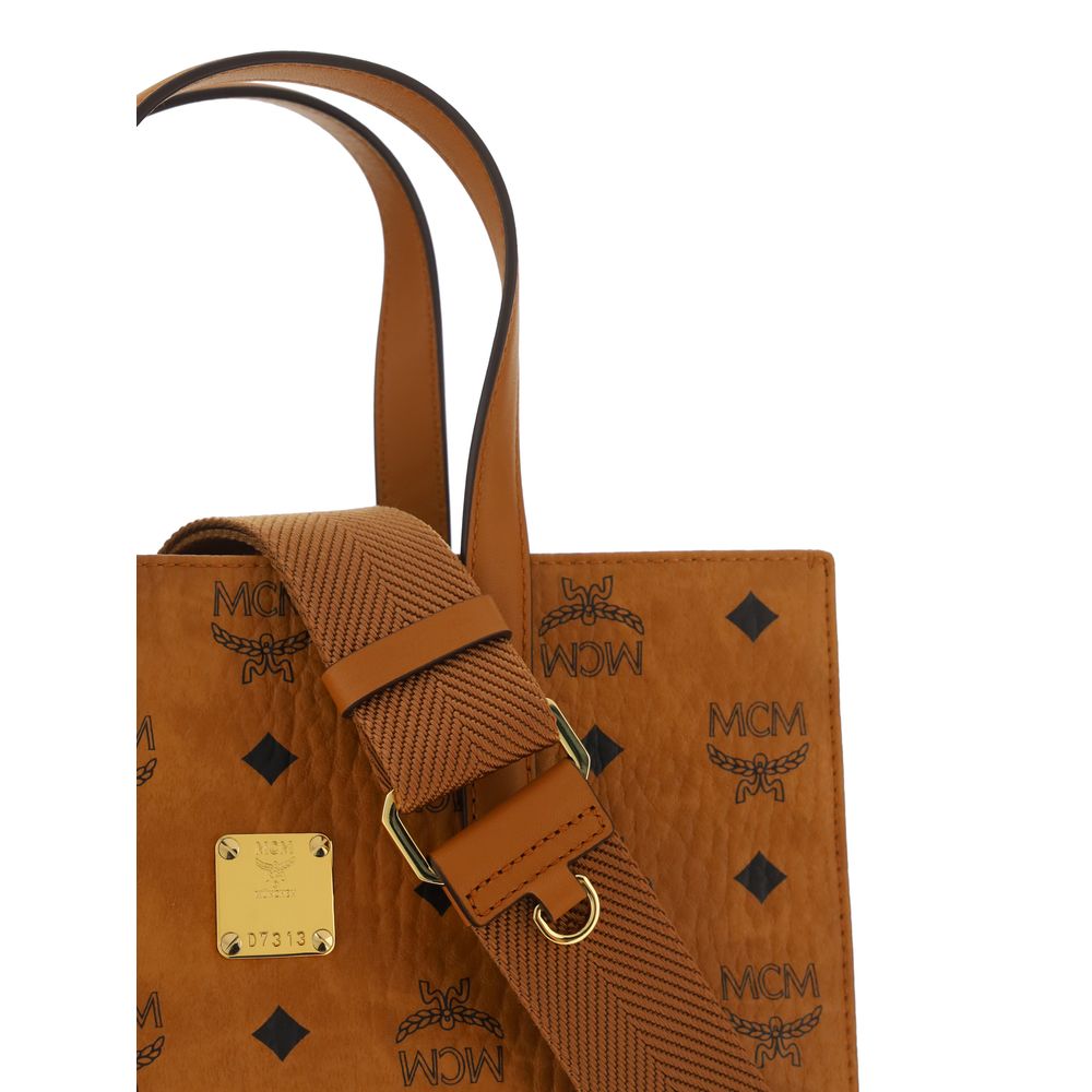 MCM Brown Polyethylene Shoulder Bag