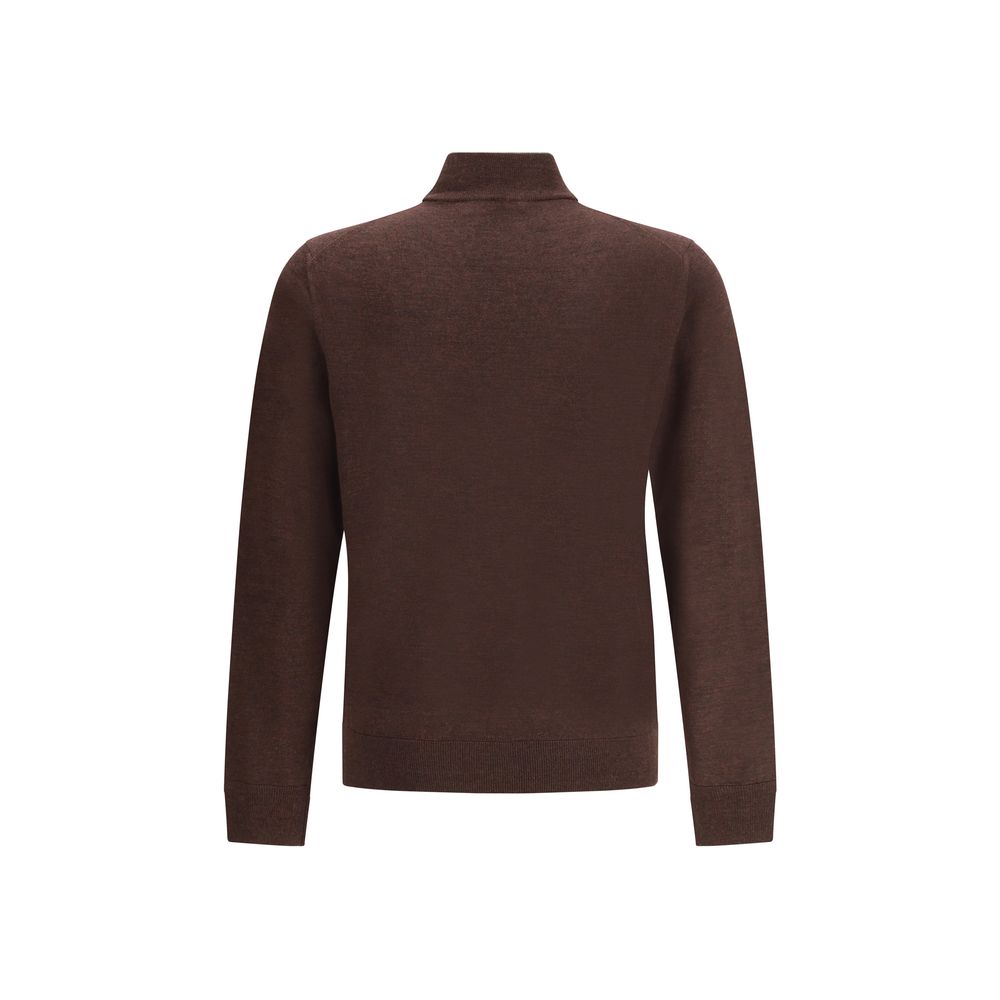 Cruna Brown Wool Turtleneck