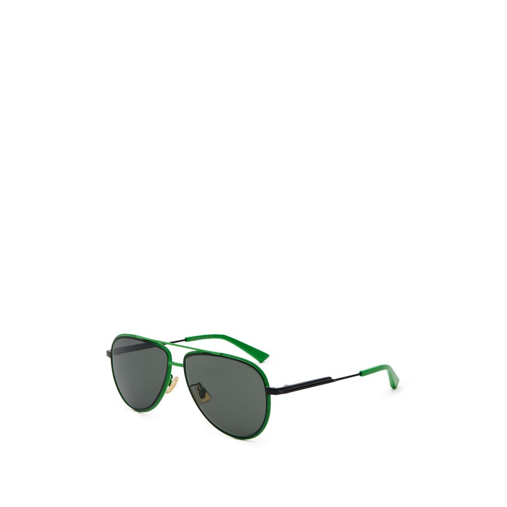 Bottega Veneta Green Metal Sunglass
