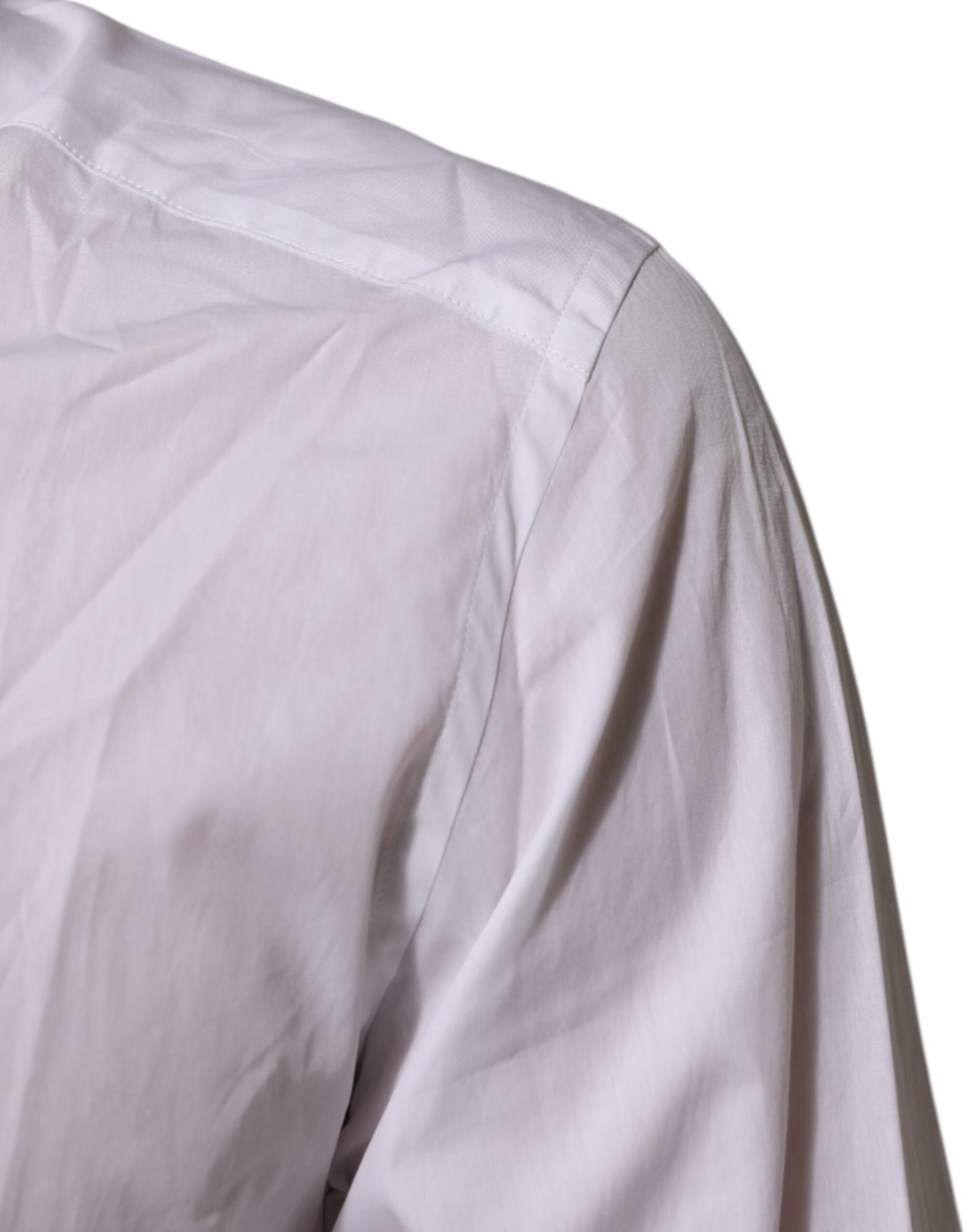 Dolce & Gabbana White Crown Collared GOLD Formal Dress Shirt