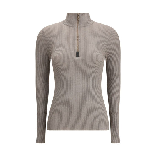 Brunello Cucinelli Brown Cashmere Sweatshirt