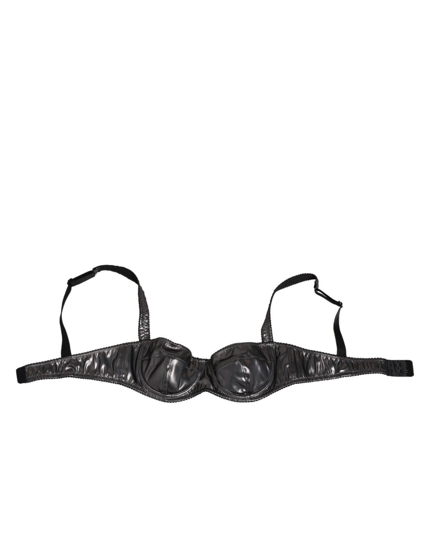Dolce & Gabbana Black Acetate Stretch Balconette Bra Underwear