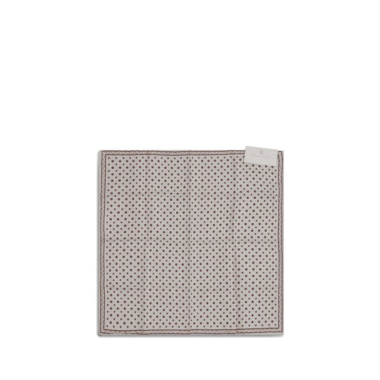 Brunello Cucinelli Gray Silk Pocket Square