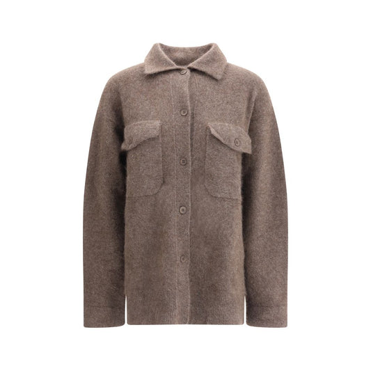 P.A.R.O.S.H. Brown Raccoon Fur Cardigan