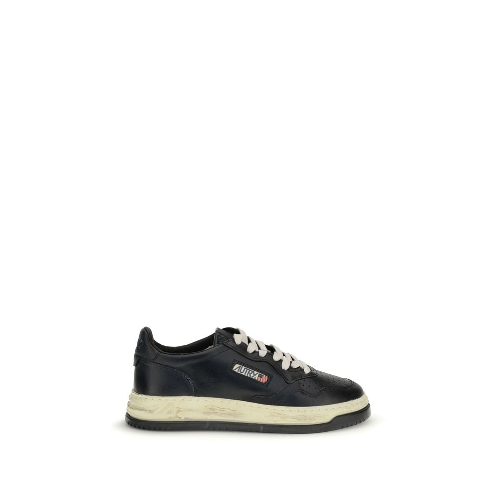 Autry Black Leather Low Top Sneakers