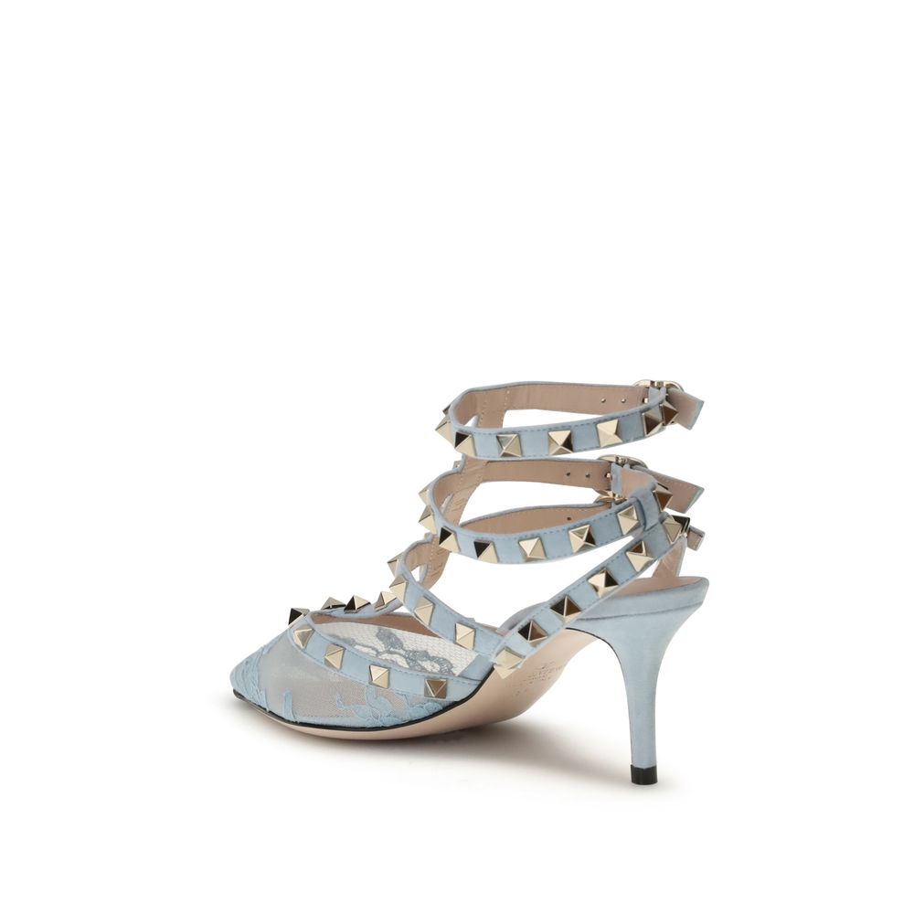 Valentino Garavani Light Blue Fabric Pumps