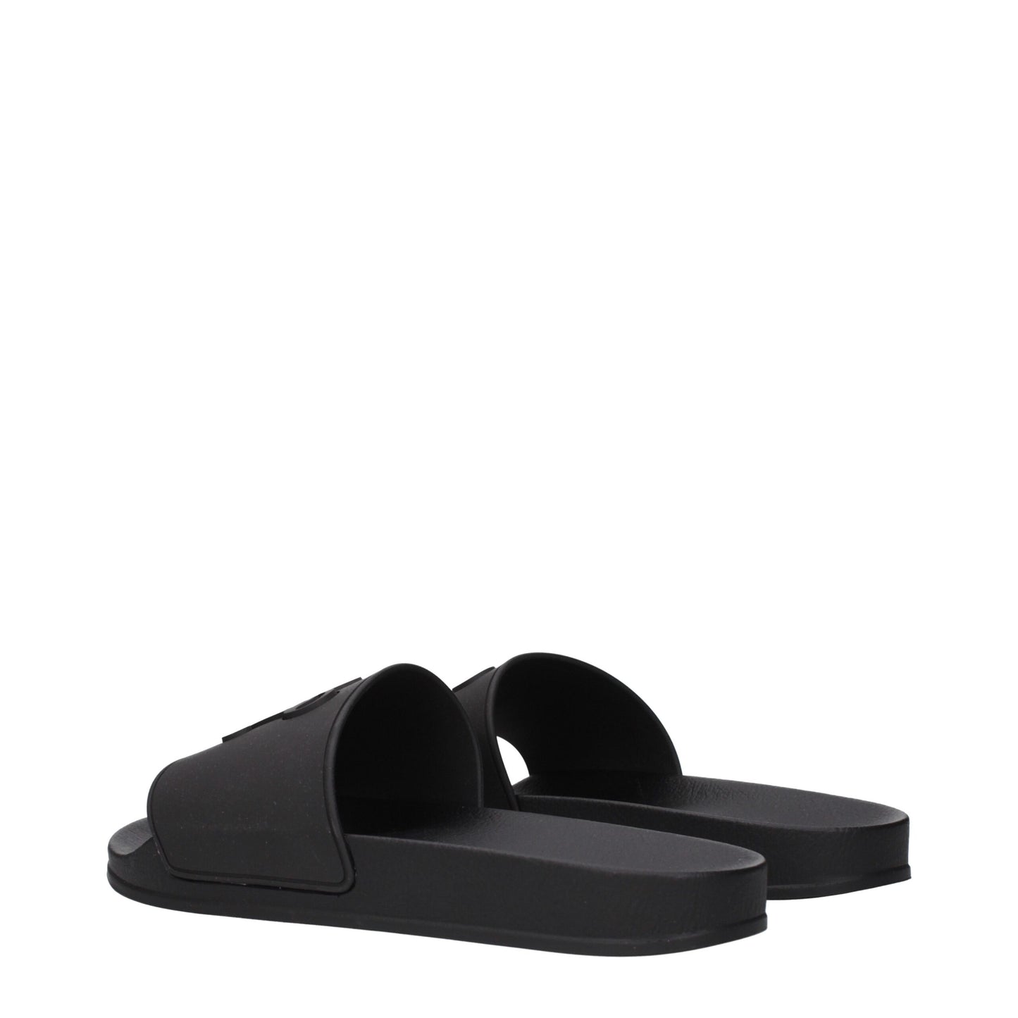 Palm Angels Black Cotton Slippers